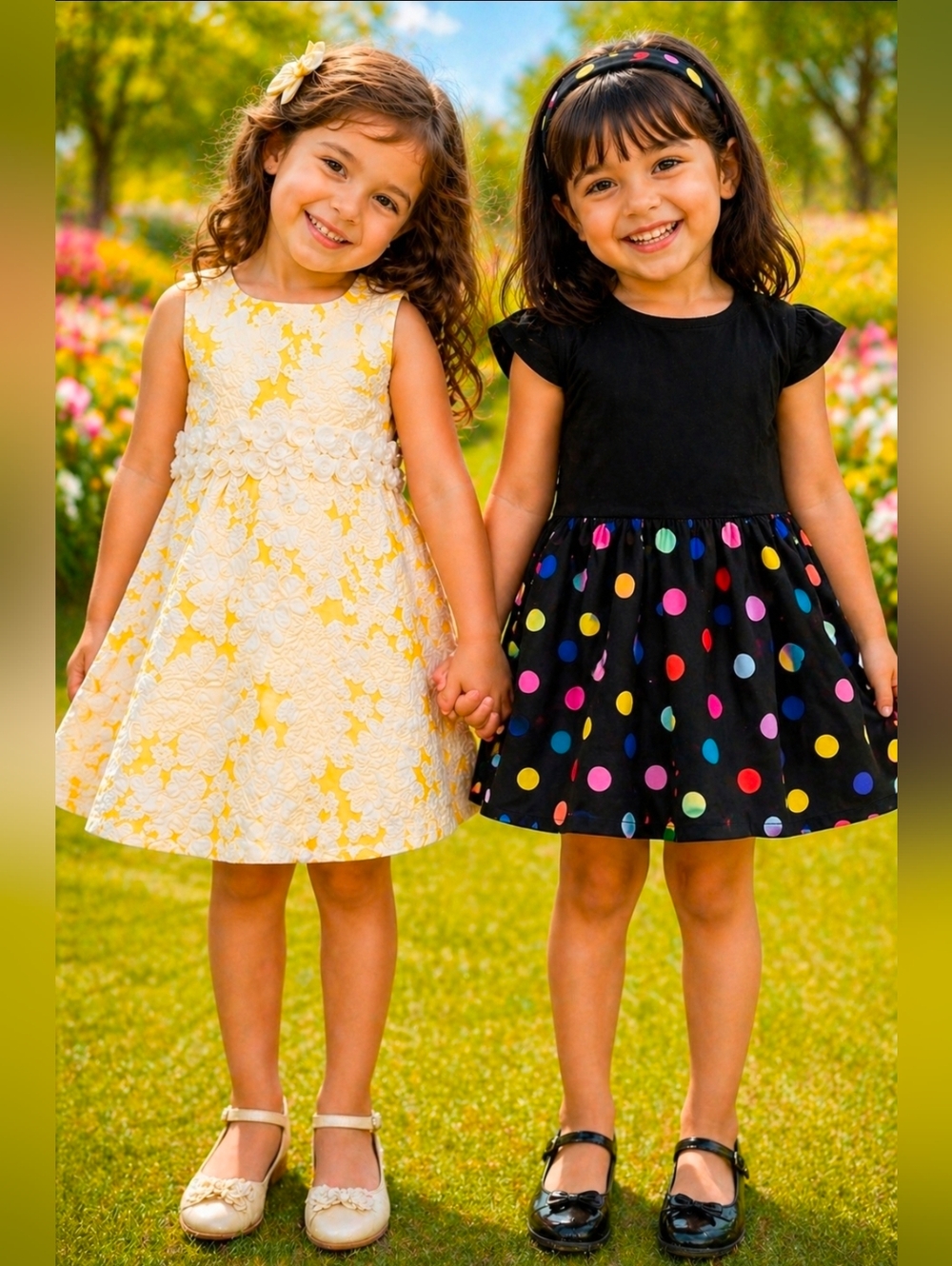 Girls Dress Bundle 4T 5Y Iris & Ivy Party Dress + Baby Gap Velvet Polka Dot Dres